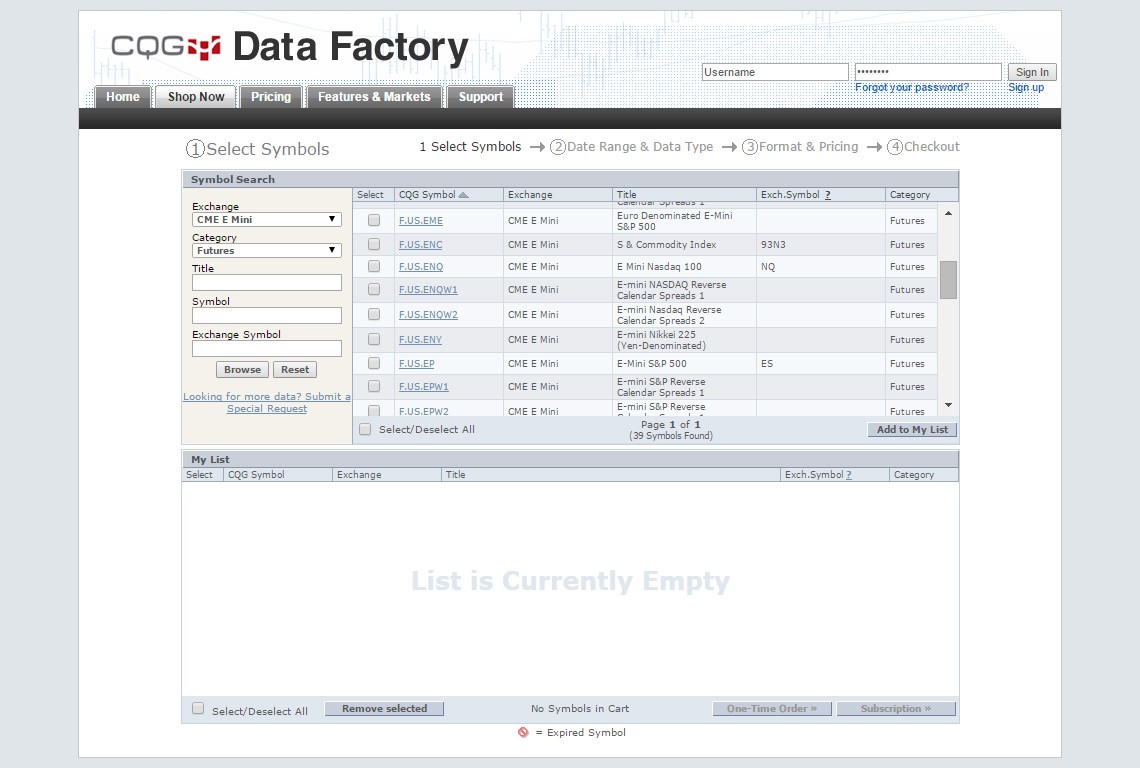 CQG Data Factory